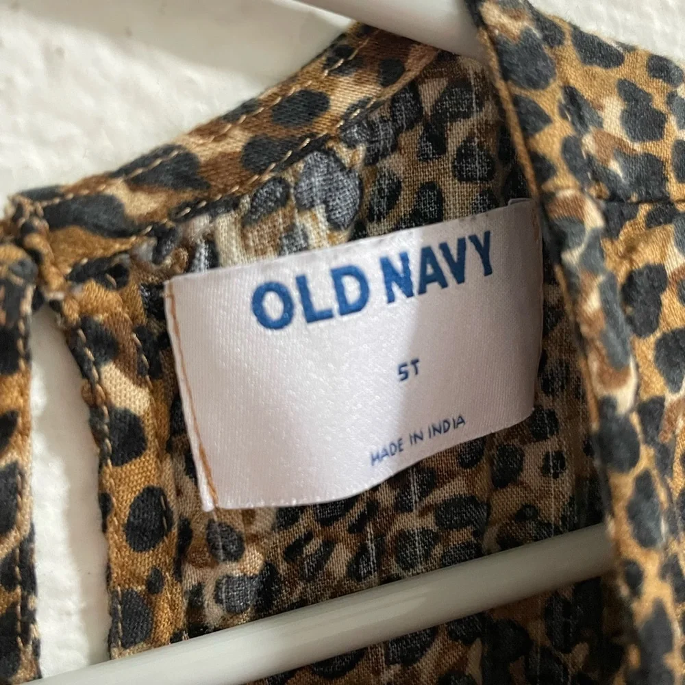 Old Navy kids Leopard Print Top